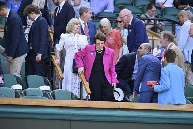 Tennis - Wimbledon 2026 - ITF - The Championships - 06 06 2026 - Tennis - Wimbledon 2026 - ITF - The Championships - 06 06 2026 - Royal Box : Billie Jean King et Birgitte Duchesse de Gloucester - Angleterre London  Copyright: xChryslenexCaillaud Psnewzx