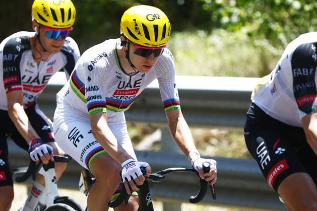 Slovenian Tadej Pogacar of UAE Team Emirates XRG pictured in action during stage 3 of the 2026 Tour de France cycling race, a stage of 195,9km from Granollers, Spain, to Les Angles, France, Monday 06 July 2026. The 113th edition of the Tour de France starts on Saturday 4 July in Barcelona, Spain, and will finish in Paris, France on the 26th of July. POOLxLUCAxBETTINI  x180509083x