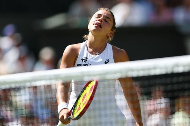 Jasmine Paolini reacts during her round of 16 match Wimbledon Tennis Championships, Day 8, The All England Lawn Tennis and Croquet Club, London, UK - 06 Jul 2026London The All England Lawn Tennis and United Kingdom  Copyright: xKieranxMcManus Shutterstockx 16978024bq