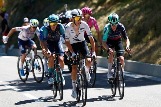 Tour de France 2026 Stage 3 LES ANGLES, FRANCE - JULY 06 : Bennett George (NZL) of NSN Cycling Team during stage 3 of the 113rd edition of Tour de France an UCI World Tour 2.UWT cycling road race stage for Men Elite of 196 km with start in Granollers and finish in Les Agnles on July 6, 2026 in Les Angles, France, 06 07 2026 Les Angles France  Copyright: xLucaxBettinix