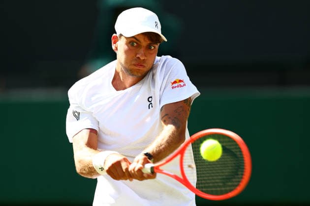 Flavio Cobolli during his fourth round match Wimbledon Tennis Championships, Day 8, The All England Lawn Tennis and Croquet Club, London, UK - 06 Jul 2026London The All England Lawn Tennis and United Kingdom  Copyright: xJamesxMarsh Shutterstockx 16978026ec