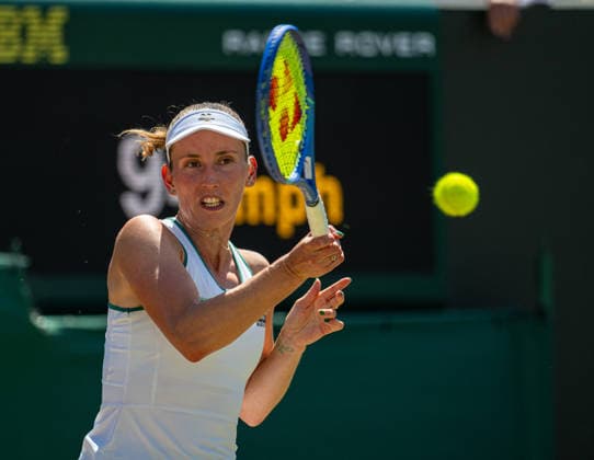 Tennis - Wimbledon Championship 2026 - Day 8 LONDON, ENGLAND - Monday, July 6, 2026: Elise Mertens (BEL) during the Ladies Singles Fourth Round match on Day Eight of The Championships Wimbledon 2026 at the All England Lawn Tennis and Croquet Club. (Photo by Kirsten Holst Propaganda) LONDON All England Lawn Tennis and Croq GREATER LONDON ENGLAND  Copyright: xKirstenxHolstx 2026-07-06-009-Wimbledon_Day_8