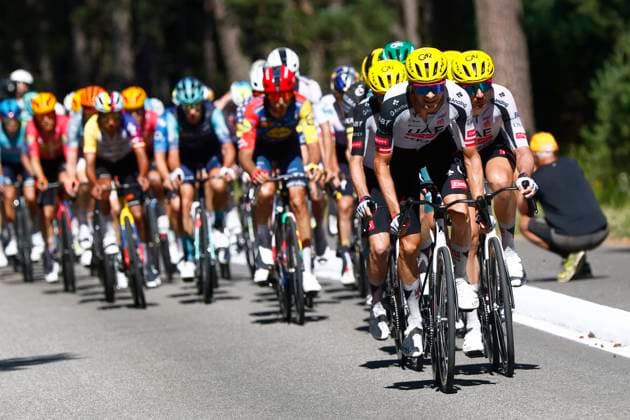 Tour de France 2026 Stage 3 LES ANGLES, FRANCE - JULY 06 : Grossschartner Felix (AUT) of UAE Team Emirates - XRG during stage 3 of the 113rd edition of Tour de France an UCI World Tour 2.UWT cycling road race stage for Men Elite of 196 km with start in Granollers and finish in Les Agnles on July 6, 2026 in Les Angles, France, 06 07 2026 Les Angles France  Copyright: xLucaxBettinix