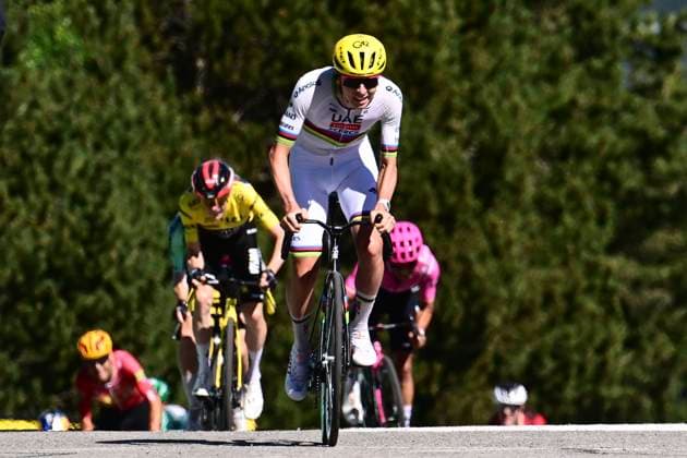 Tour de France 2026 Stage 3 LES ANGLES, FRANCE - JULY 06 : Pogacar Tadej (SLO) of UAE Team Emirates - XRG wins during stage 3 of the 113rd edition of Tour de France an UCI World Tour 2.UWT cycling road race stage for Men Elite of 196 km with start in Granollers and finish in Les Angles on July 6, 2026 in Les Angles, France, 06 07 2026 Les Angles France  Copyright: xPeterxDexVoechtx