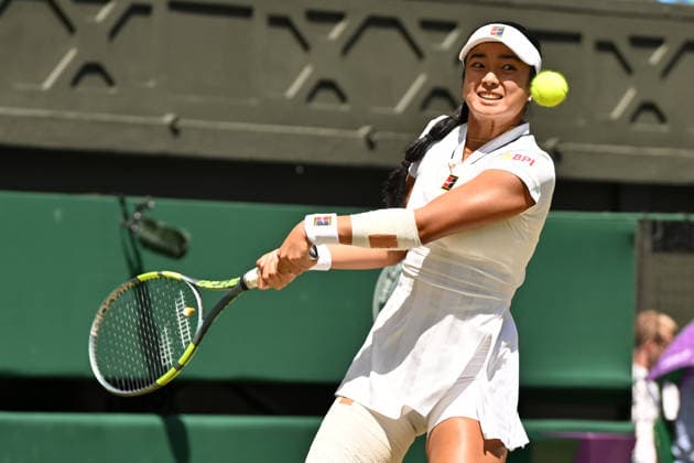Wimbledon Tennis Championships 2026 - Day 8 LONDON, UNITED KINGDOM - July 06: Alexandra Eala of the Philippines plays in the Ladies singles quarter-finals round match against Jasmine Paolini of Italy during day 8 of The Wimbledon Tennis Championships at All England Lawn Tennis and Croquet Club on July 06, 2026 in London, United Kingdom. Ray Tang Anadolu London United Kingdom. Editorial use only. Please get in touch for any other usage.  Copyright: x2026xAnadoluxRayxTangx