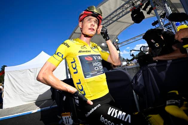 Tour de France 2026 Stage 3 LES ANGLES, FRANCE - JULY 06 : Vingegaard Jonas (DEN) of Team Visma Lease a Bike during stage 3 of the 113rd edition of Tour de France an UCI World Tour 2.UWT cycling road race stage for Men Elite of 196 km with start in Granollers and finish in Les Angles on July 6, 2026 in Les Angles, France, 06 07 2026 Les Angles France  Copyright: xTomasxSiskx