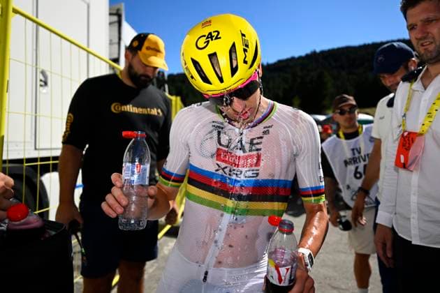 Tour de France 2026 Stage 3 LES ANGLES, FRANCE - JULY 06 : Pogacar Tadej (SLO) of UAE Team Emirates - XRG during stage 3 of the 113rd edition of Tour de France an UCI World Tour 2.UWT cycling road race stage for Men Elite of 196 km with start in Granollers and finish in Les Angles on July 6, 2026 in Les Angles, France, 06 07 2026 Les Angles France  Copyright: xTomasxSiskx