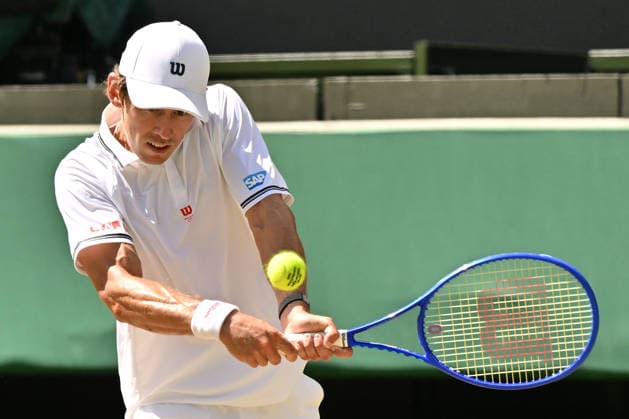 Wimbledon Tennis Championships 2026 - Day 8 LONDON, UNITED KINGDOM - July 06: Alex de Minaur of Australia plays in the Mens singles forth round match against Flavio Cobolli of Italy during day 8 of The Wimbledon Tennis Championships at All England Lawn Tennis and Croquet Club on July 06, 2026 in London, United Kingdom. Ray Tang Anadolu London United Kingdom. Editorial use only. Please get in touch for any other usage.  Copyright: x2026xAnadoluxRayxTangx