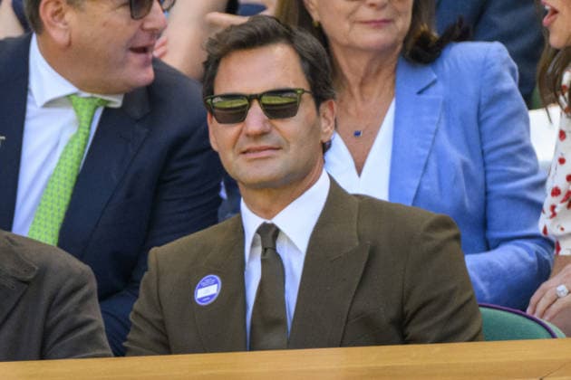 Wimbledon Tennis Championships 2026 - Day 8 LONDON, UNITED KINGDOM - July 06: Tennis player Rodger Federer watches centre court tennis from the Royal Box during day 8 of The Wimbledon Tennis Championships at All England Lawn Tennis and Croquet Club on July 06, 2026 in London, United Kingdom. Ray Tang Anadolu London United Kingdom. Editorial use only. Please get in touch for any other usage.  Copyright: x2026xAnadoluxRayxTangx