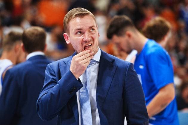 Coach Heiko Rannula (Estonia) is seen during men s Basketball World Cup 2027 group H qualifier: Czechia vs Estonia, in Brno, Czech Republic, on July 6, 2026. (CTKxPhoto PatrikxUhlir) CTKPhotoP2026070606598  CTKPhotoP2026070606598