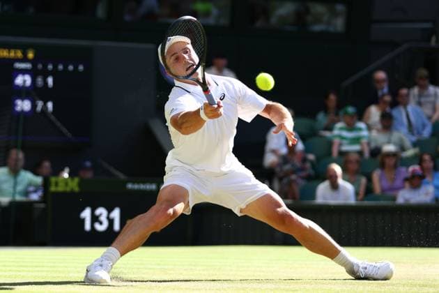 Arthur Fery during his round of 16 match Wimbledon Tennis Championships, Day 8, The All England Lawn Tennis and Croquet Club, London, UK - 06 Jul 2026London The All England Lawn Tennis and United Kingdom  Copyright: xKieranxMcManus Shutterstockx 16978024fk