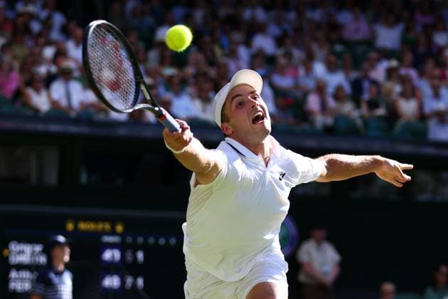 Arthur Fery during his round of 16 match Wimbledon Tennis Championships, Day 8, The All England Lawn Tennis and Croquet Club, London, UK - 06 Jul 2026London The All England Lawn Tennis and United Kingdom  Copyright: xKieranxMcManus Shutterstockx 16978024fl