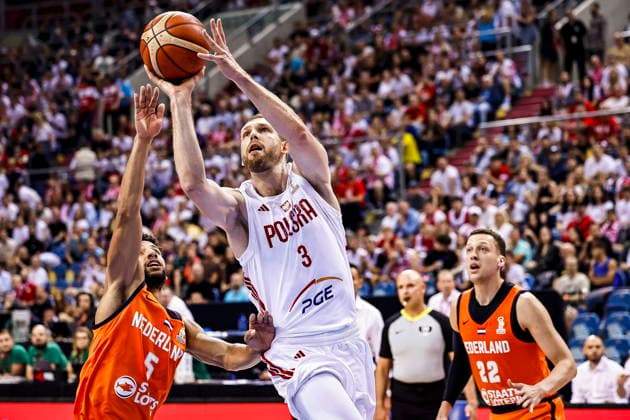 Krakow 06.07.2026 KOSZYKOWKA KOSZKADRA REPREZENTACJA POLSKI MECZ POLSKA - HOLANDIA ELIMINACJE MISTRZOSTW SWIATA 2027 - - - MEN BASKETBALL POLISH national team, Nationalteam WORLD CUP SERIES QUALIFIERS GAME POLAND - THE NETHERLANDS NZ Michal Sokolowski, FOT. TOMASZ SOKOLOWSKI 058sport.pl NEWSPIX.PL --- newspix.pl EL ELIMINACJE DO MS MISTRZOSTW SWIATA FIBA W KOSZYKOWCE MEZCZYZN KOSZYKOWKA KATAR 2027 