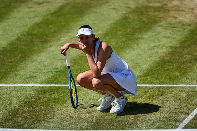 July 6, 2026, London, London, Great Britain: Elise Mertens of Belgium celebrates the win of the match during The Championships Wimbledon , 6.7.2026 in London (All England Lawn Tennis and Croquet Club), Great Britain Tennis 2026: Grand Slam: The Championships Wimbledon: 8th Day: 4th Round: MERTENS 6:4 6:4 BOUZKOVA  - ZUMAs343 20260706_zsp_s343_064 Copyright: xMathiasxSchulzx