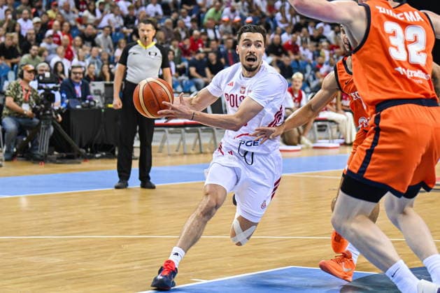 Krakow 06.07.2026. Basketball 2027 FIBA Basketball World Cup Qualifiers First Round: Poland vs. The Netherlands --- Koszykowka Eliminacje Mistrzostw Swiata FIBA 2027 - pierwsza runda: Polska - Holandia. Persons shown: Andrzej Pluta Fot. Antoni Dec Arena Akcji NEWSPIX.PL --- newspix.pl 