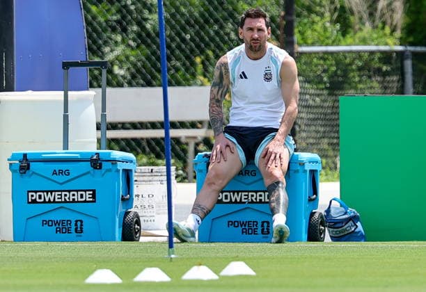 FIFA World Cup, WM, Weltmeisterschaft, Fussball 2026 - Argentina training session Argentina™s national soccer team player Lionel Messi attends a training session in Kennesaw, Georgia, USA, 06 July 2026. Argentina will face Egypt on 07 July in a FIFA World Cup 2026 round of 16 match. KENNESAW United States  Copyright: xRONALDxWITTEKx
