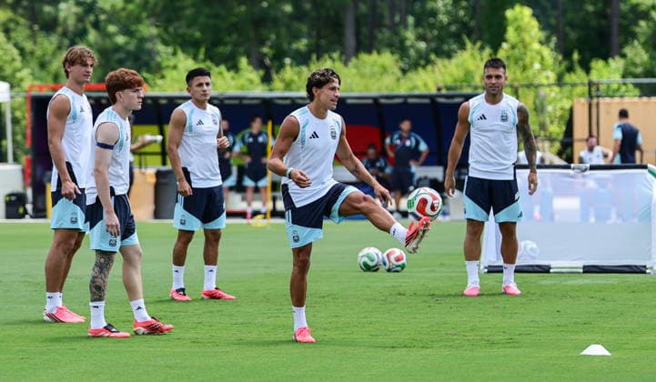 FIFA World Cup, WM, Weltmeisterschaft, Fussball 2026 - Argentina training session Argentina™s national soccer player attend a training session in Kennesaw, Georgia, USA, 06 July 2026. Argentina will face Egypt on 07 July in a FIFA World Cup 2026 round of 16 match. KENNESAW United States  Copyright: xRONALDxWITTEKx
