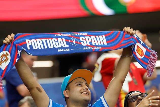 Fans moments before the 2026 World Cup Round of 16 match between the national teams of Portugal and Spain at AT&T Stadium in Dallas, Texas, US, 6 July 2026. World Cup 2026. Portugal - Spain !ACHTUNG: NUR REDAKTIONELLE NUTZUNG!  Copyright: xMariscalx GRAF2248 20260706-55020818862_1