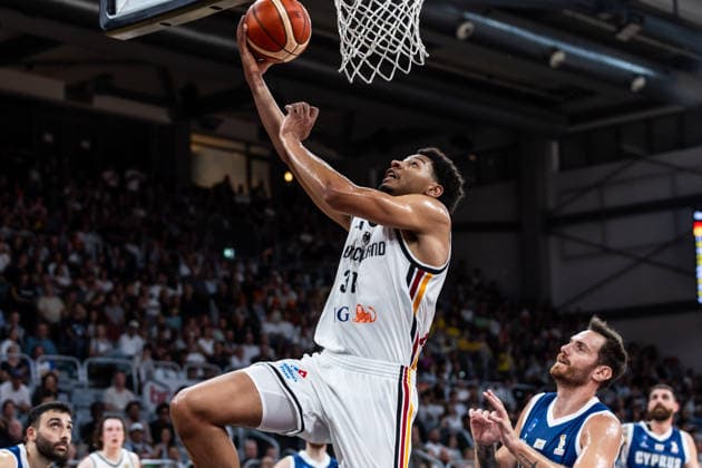 GER, FIBA Basketball World Cup 2027, European Qualifiers, Deutschland-Zypern. 06.07.2026, Brose Arena, Bamberg, GER, FIBA Basketball World Cup 2027, European Qualifiers, Deutschland-Zypern. Sananda Fru (Deutschland, No31) Â Foto: Alexander Trienitz Bamberg Brose Arena Bayern Deutschland *** GER, 2027 FIBA Basketball World Cup, European Qualifiers, Germany vs. Cyprus, July 6, 2026, Brose Arena, Bamberg, GER, FIBA Basketball World Cup 2027, European Qualifiers, Germany vs. Cyprus, Sananda Fru, Germany, No. 31. Photo by Alexander Trienitz, Bamberg, Brose Arena, Bavaria, Germany