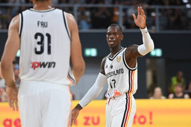Dennis SCHROEDER (GER), Gestik,gibt Anweisungen, Aktion, Basketball Laenderspiel WM Qualifikation Deutschland (GER) - Zypern (CYP) am 06.07.2026 Brose Arena Bamberg. *** Dennis SCHROEDER (GER), gesturing, giving instructions, in action, basketball international match, World Cup qualifier, Germany (GER) vs. Cyprus (CYP) on July 6, 2026, at Brose Arena, Bamberg