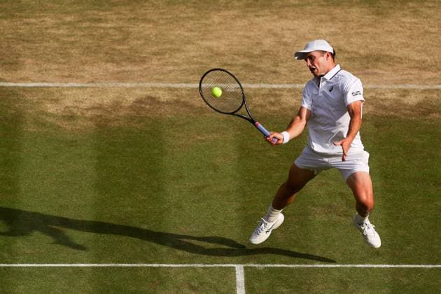 Arthur Fery during his round of 16 match Wimbledon Tennis Championships, Day 8, The All England Lawn Tennis and Croquet Club, London, UK - 06 Jul 2026London The All England Lawn Tennis and United Kingdom  Copyright: xEllaxLing Shutterstockx 16978025cb