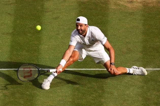 Grigor Dimitrov during his round of 16 match Wimbledon Tennis Championships, Day 8, The All England Lawn Tennis and Croquet Club, London, UK - 06 Jul 2026London The All England Lawn Tennis and United Kingdom  Copyright: xEllaxLing Shutterstockx 16978025ch