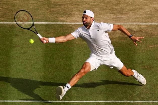 Grigor Dimitrov during his round of 16 match Wimbledon Tennis Championships, Day 8, The All England Lawn Tennis and Croquet Club, London, UK - 06 Jul 2026London The All England Lawn Tennis and United Kingdom  Copyright: xEllaxLing Shutterstockx 16978025cd