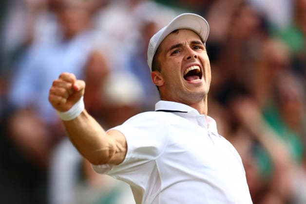 Arthur Fery celebrates during his fourth round match Wimbledon Tennis Championships, Day 8, The All England Lawn Tennis and Croquet Club, London, UK - 06 Jul 2026London The All England Lawn Tennis and United Kingdom  Copyright: xJamesxMarsh Shutterstockx 16978026gq