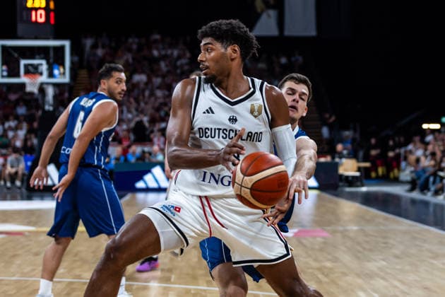 GER, FIBA Basketball World Cup 2027, European Qualifiers, Deutschland-Zypern. 06.07.2026, Brose Arena, Bamberg, GER, FIBA Basketball World Cup 2027, European Qualifiers, Deutschland-Zypern. Kostja Mushidi (Deutschland, No29) Â Foto: Alexander Trienitz Bamberg Brose Arena Bayern Deutschland *** GER, 2027 FIBA Basketball World Cup, European Qualifiers, Germany vs. Cyprus, July 6, 2026, Brose Arena, Bamberg, GER, FIBA Basketball World Cup 2027, European Qualifiers, Germany vs. Cyprus, Kostja Mushidi (Germany), No. 29. Photo by Alexander Trienitz, Bamberg, Brose Arena, Bavaria, Germany