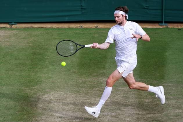 Alexander Bublik during his round of 16 match Wimbledon Tennis Championships, Day 8, The All England Lawn Tennis and Croquet Club, London, UK - 06 Jul 2026London The All England Lawn Tennis and United Kingdom  Copyright: xKieranxMcManus Shutterstockx 16978024gm