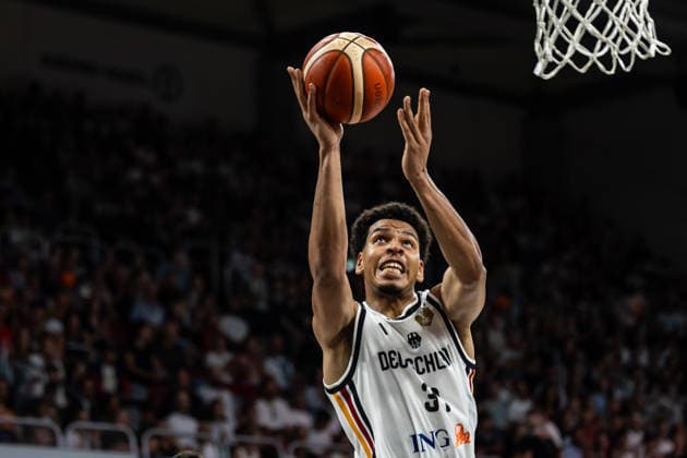 GER, FIBA Basketball World Cup 2027, European Qualifiers, Deutschland-Zypern. 06.07.2026, Brose Arena, Bamberg, GER, FIBA Basketball World Cup 2027, European Qualifiers, Deutschland-Zypern. Sananda Fru (Deutschland, No31) Â *** GER, FIBA Basketball World Cup 2027, European Qualifiers, Germany vs. Cyprus, July 6, 2026, Brose Arena, Bamberg, GER, FIBA Basketball World Cup 2027, European Qualifiers, Germany vs. Cyprus, Sananda Fru Germany, No. 31 Â Nordphotox xTrienitz nph00051