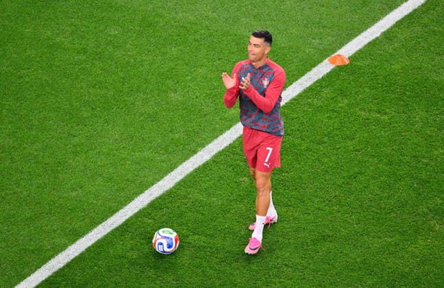 FIFA World Cup, WM, Weltmeisterschaft, Fussball 2026 - Round of 16 - Portugal vs Spain Cristiano Ronaldo of Portugal during warm up ahead of the FIFA World Cup 2026 Round of 16 match Portugal against Spain, in Dallas, USA, 06 July 2026. DALLAS United States  Copyright: xSAMxWASSONx