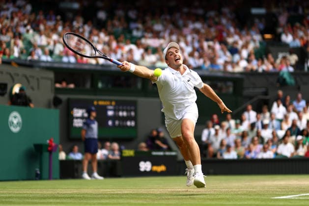 Arthur Fery during his fourth round match Wimbledon Tennis Championships, Day 8, The All England Lawn Tennis and Croquet Club, London, UK - 06 Jul 2026London The All England Lawn Tennis and United Kingdom  Copyright: xJamesxMarsh Shutterstockx 16978026hh