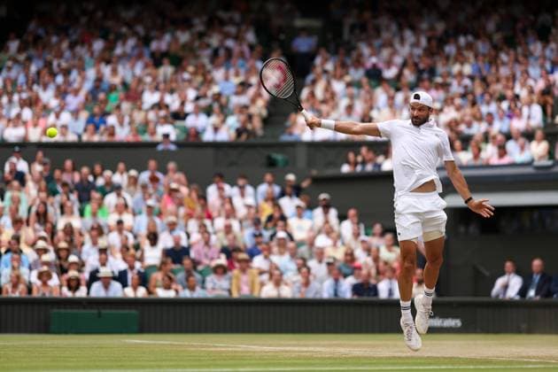 Grigor Dimitrov during his round of 16 match Wimbledon Tennis Championships, Day 8, The All England Lawn Tennis and Croquet Club, London, UK - 06 Jul 2026London The All England Lawn Tennis and United Kingdom  Copyright: xEllaxLing Shutterstockx 16978025co