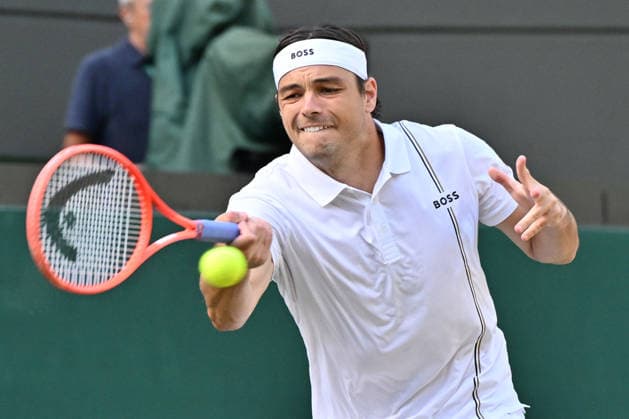 Wimbledon Tennis Championships 2026 - Day 8 LONDON, UNITED KINGDOM - JULY 6: Taylor Fritz of the United States plays in the men s singles round of 16 match against Alexander Bublik (not seen) of Kazakhstan during day 8 of The Wimbledon Tennis Championships at All England Lawn Tennis and Croquet Club on July 06, 2026 in London, United Kingdom. Ray Tang Anadolu London United Kingdom. Editorial use only. Please get in touch for any other usage.  Copyright: x2026xAnadoluxRayxTangx
