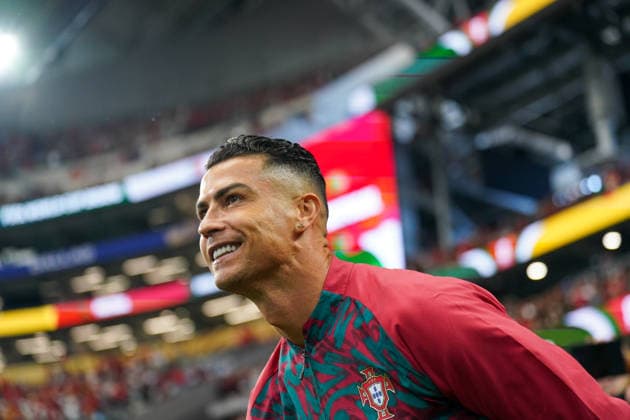 USA: Fussball FIFA World Cup, WM, Weltmeisterschaft, Fussball 2026, Achtelfinale - Spanien vs Portugal - AT&T Stadium (Dallas Stadium) in Arlington: Cristiano Ronaldo (Portugal 7) *** USA Soccer 2026 FIFA World Cup, Round of 16: Spain vs. Portugal at AT&T Stadium in Dallas, Arlington; Cristiano Ronaldo, Portugal 7 Copyright: xJOERANxSTEINSIEKx