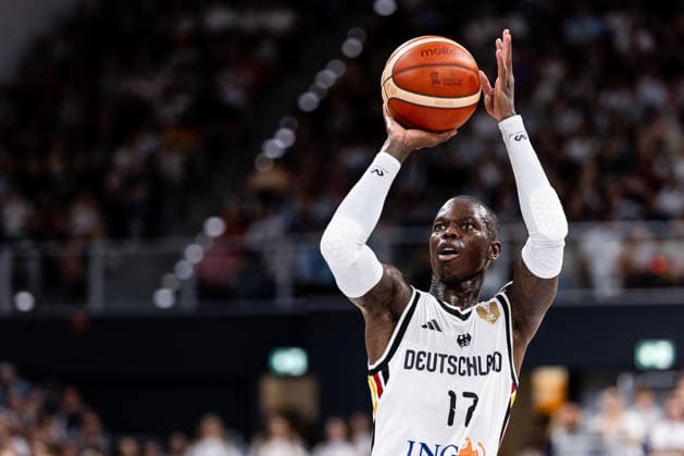 BAMBERG, GERMANY - JULY 06: Dennis Schroeder (Schröder, Schroder, Germany, 17) controls the ball during the FIBA Basketball World Cup European Qualifiers match between Germany vs. Cyprus at Brose Arena on July 06, 2026 in Bamberg, Germany. Bavaria Germany Copyright: xSteffiexWunderlx