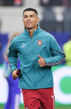 (260707) -- DALLAS, July 7, 2026 -- Cristiano Ronaldo of Portugal reacts before the round of 16 match between Spain and Portugal at the 2026 FIFA World Cup, WM, Weltmeisterschaft, Fussball at Dallas Stadium in Dallas, the United States, July 6, 2026. ) (SP)U.S.-DALLAS-FOOTBALL-FIFA WORLD CUP-ROUND OF 16-ESP VS POR LixYing 