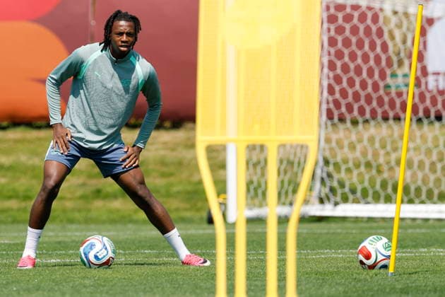FIFA World Cup, WM, Weltmeisterschaft, Fussball 2026 - Switzerland training session Switzerland s Johan Manzambi attends a training session one day ahead of the FIFA World Cup 2026 Round of 16 match between Switzerland and Colombia, in Vancouver, Canada, Monday, 06 July 2026. VANCOUVER Canada  Copyright: xPETERxKLAUNZERx