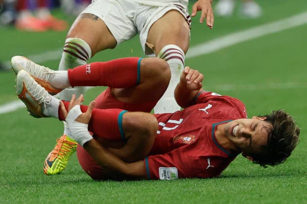 João Félix of Portugal reacts in a Round of 16 match at the 2026 FIFA World Cup, WM, Weltmeisterschaft, Fussball between Portugal and Spain at AT&T Stadium in Arlington, United States, 06 July 2026. FIFA World Cup 2026 - Round of 16 Portugal vs. Spain !ACHTUNG: NUR REDAKTIONELLE NUTZUNG!  Copyright: xMariscalx GR1322 20260706-55020820195_1