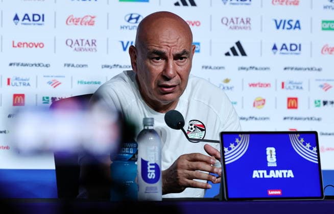 FIFA World Cup, WM, Weltmeisterschaft, Fussball 2026 - Egypt press conference, PK, Pressekonferenz Egypt s head coach Hossam Hassan gives a press conference in Atlanta, Georgia, USA, 06 July 2026. Egypt will face Argentina on 07 July in their FIFA World Cup 2026 round of 16 match. ATLANTA United States  Copyright: xRONALDxWITTEKx