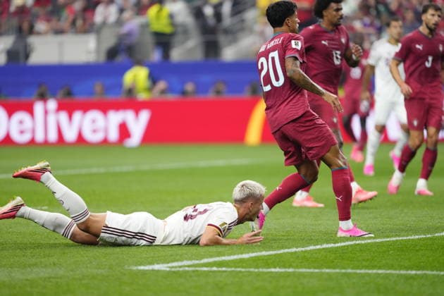 Portugal v Spain - FIFA World Cup, WM, Weltmeisterschaft, Fussball 2026 - Round of 16 TEXAS, USA - JULY 6: Dani Olmo of Spain reacts during the FIFA World Cup 2026 Round of 16 match between Portugal and Spain at Dallas Stadium in Arlington, Texas, United States on July 6, 2026. Jose Hernandez Anadolu Texas United States. Editorial use only. Please get in touch for any other usage.  Copyright: x2026xAnadoluxJosexHernandezx