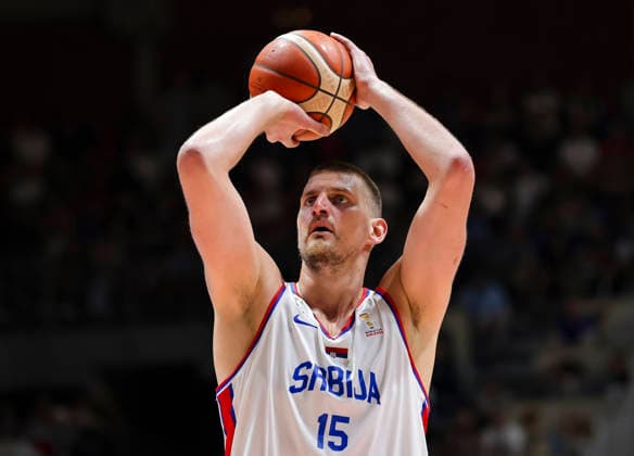 Serbia v Bosnia - FIBA World Cup 2027 Qualifiers Nikola Jokic of Serbia in action during the FIBA World Cup 2027 Qualifiers match between Serbia and Bosnia and Herzegovina at Aleksandar Nikolic Hall on July 06, 2026 in Belgrade, Serbia. Belgrade Serbia Copyright: xSrdjanxStevanovicx x