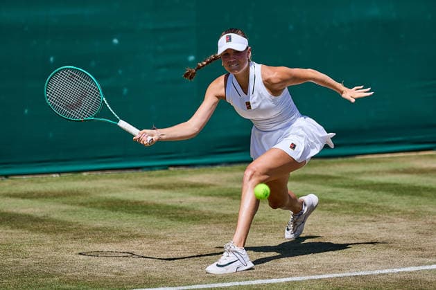 July 6, 2026, London, London, Great Britain: Mariella Thamm of Germany returns with forehand during The Championships Wimbledon , 6.7.2026 in London (All England Lawn Tennis and Croquet Club), Great Britain Tennis 2026: Grand Slam: The Championships Wimbledon: 8th Day: 2nd Round: THAMM 6.0 6:4 LAGAEV  - ZUMAs343 20260706_zsp_s343_120 Copyright: xMathiasxSchulzx