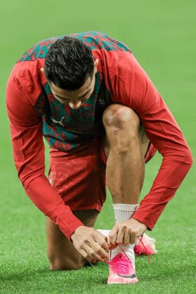 Cristiano Ronaldo of Portugal prepares during the warm-up prior to the FIFA Men’s World Cup 2026 round of 16 football match between Portugal and Spain at Dallas Stadium, in Arlington on July 06th 2026 (Photo by Leo Barrilari SPP)  Copyright: xLeoxBarrilari SPPx Sportspressphoto_SPR186327