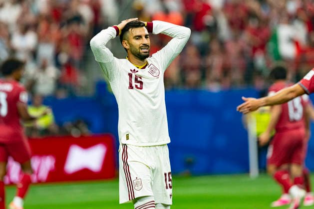 Alex Alejandro Baena seen during FIFA World Cup, WM, Weltmeisterschaft, Fussball 2026 game between national teams of Portugal and Spain (Edmund Wong Ball Raw Images) Arlington Dallas Stadium USA Copyright: xEdmundxWongx edmundwong_portugal_spain_2526_1-25