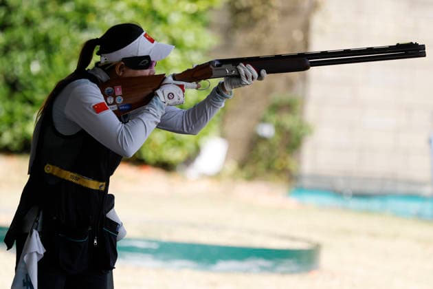 ISSF World Cup Shotgun Che Yufei of China shoots during the ISSF World Cup Shotgun day two at the Concaverde Shooting Range in Lonato del Garda, Italy, on July 6, 2026. Lonato del Garda Brescia Italy  Copyright: xRichardxMorganox originalFilename:morgano-issfworl260706_npaKD.jpg