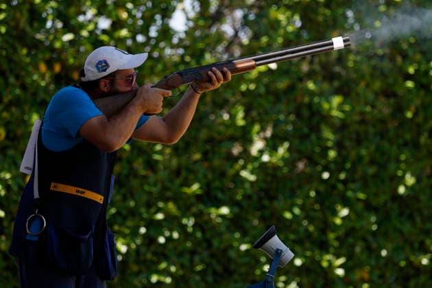 ISSF World Cup Shotgun Cassandro Tammaro of Italy shoots during the ISSF World Cup Shotgun day two at the Concaverde Shooting Range in Lonato del Garda, Italy, on July 6, 2026. Lonato del Garda Brescia Italy  Copyright: xRichardxMorganox originalFilename:morgano-issfworl260706_npAly.jpg