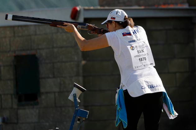 ISSF World Cup Shotgun Hrbekova Danka of Slovakia shoots during the ISSF World Cup Shotgun day two at the Concaverde Shooting Range in Lonato del Garda, Italy, on July 6, 2026. Lonato del Garda Brescia Italy  Copyright: xRichardxMorganox originalFilename:morgano-issfworl260706_npVtt.jpg