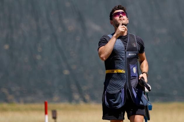 ISSF World Cup Shotgun Palmucci Valerio of Italy reloads the shotgun during the ISSF World Cup Shotgun day two at the Concaverde Shooting Range on July 6, 2026, in Lonato del Garda, Italy. Lonato del Garda Brescia Italy  Copyright: xRichardxMorganox originalFilename:morgano-issfworl260706_npFzl.jpg